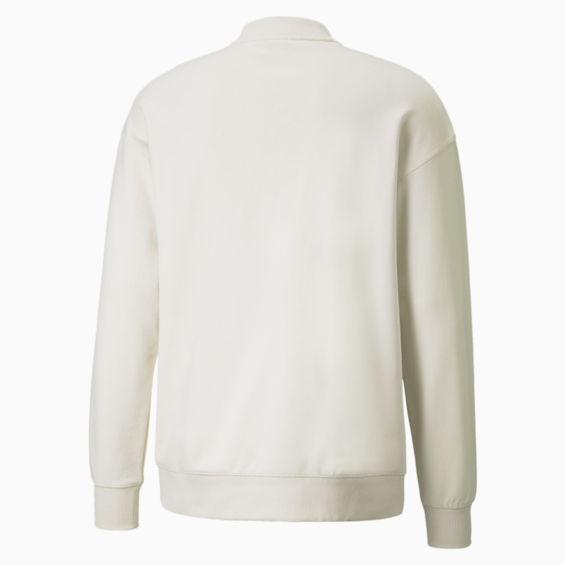 Suéter Puma Classics High Crew Neck Ivory Glow | 61038DVOK