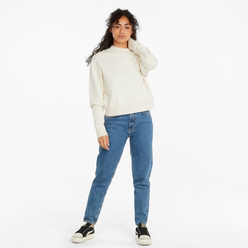 Suéter Puma Infuse Crew Neck Ivory Glow | 94370CSUG