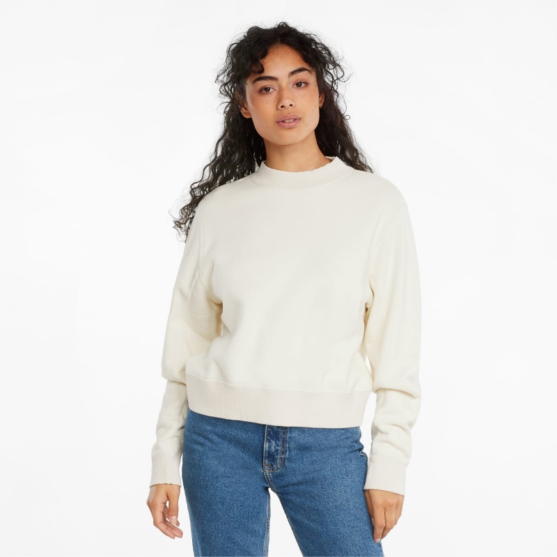 Suéter Puma Infuse Crew Neck Ivory Glow | 94370CSUG