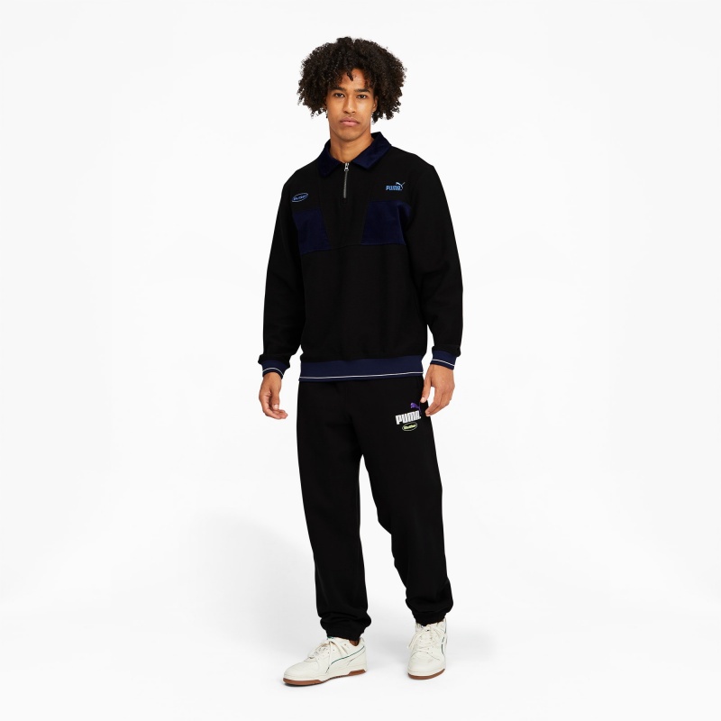 Suéter Puma PUMA x BUTTER GOODS Quarter-Zip Negros | 37204SEPO