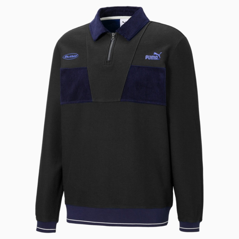 Suéter Puma PUMA x BUTTER GOODS Quarter-Zip Negros | 37204SEPO