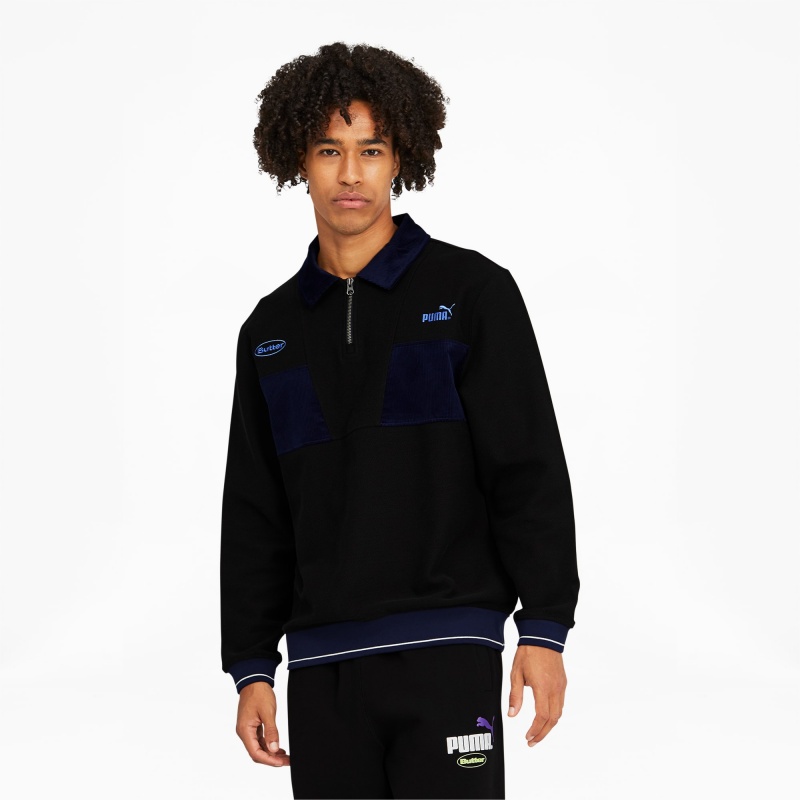 Suéter Puma PUMA x BUTTER GOODS Quarter-Zip Negros | 37204SEPO