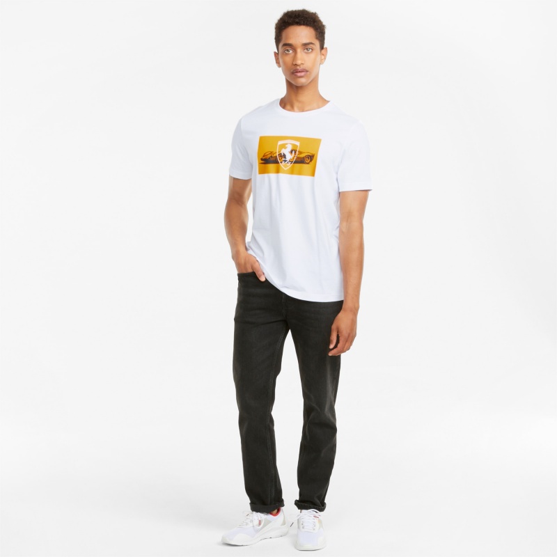 Tee 2 Puma Scuderia Ferrari Race Estampados Blancos | 84531SJMY