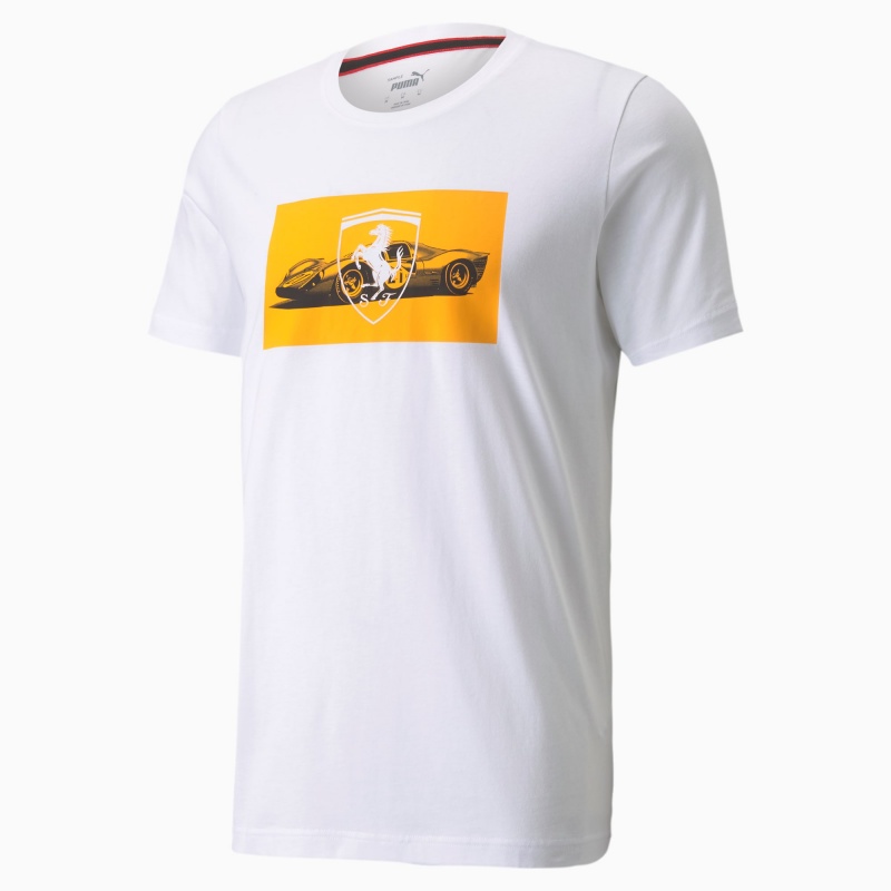 Tee 2 Puma Scuderia Ferrari Race Estampados Blancos | 84531SJMY