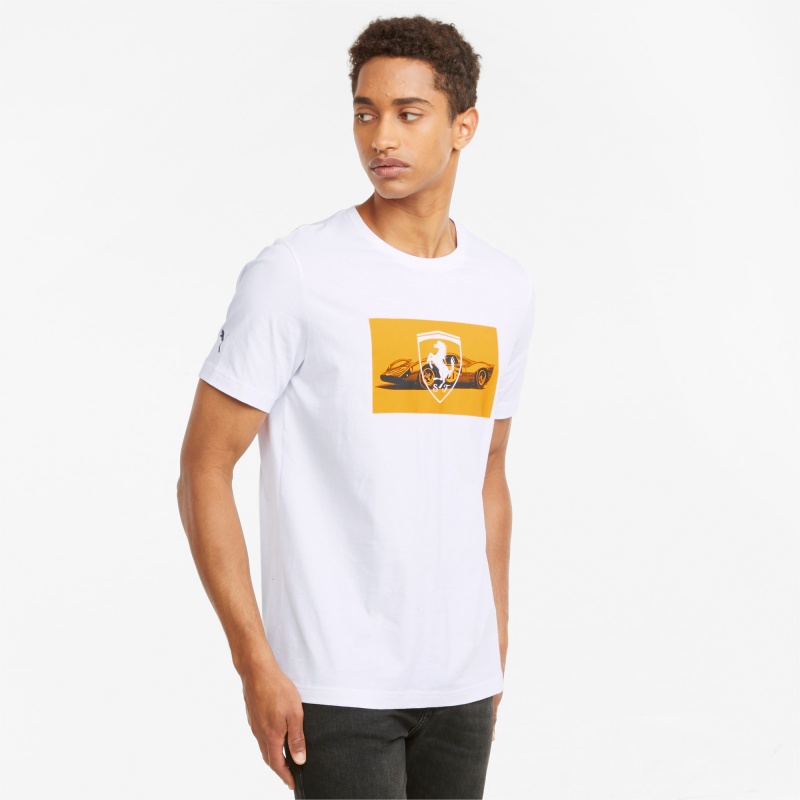 Tee 2 Puma Scuderia Ferrari Race Estampados Blancos | 84531SJMY