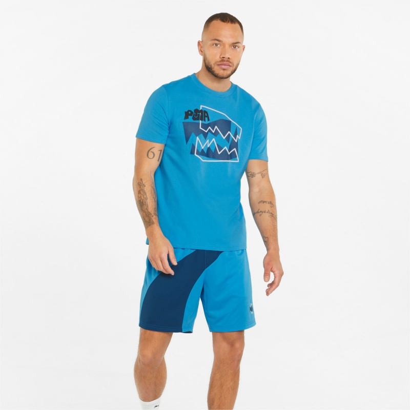 Tee Puma 4th Quarter Basketball Bleu Azur | 69137WJTF