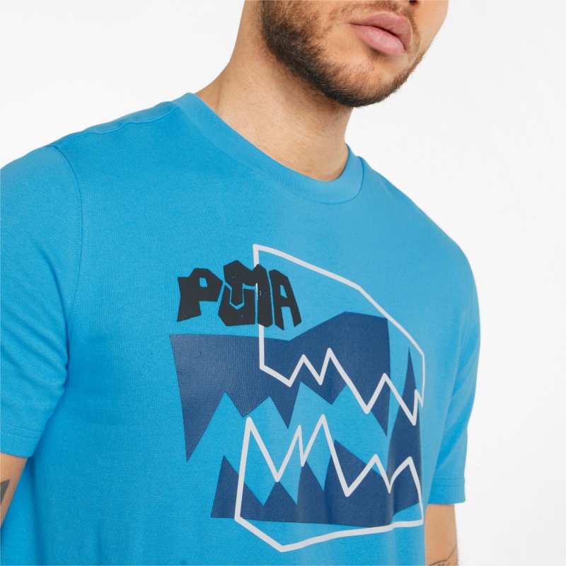 Tee Puma 4th Quarter Basketball Bleu Azur | 69137WJTF