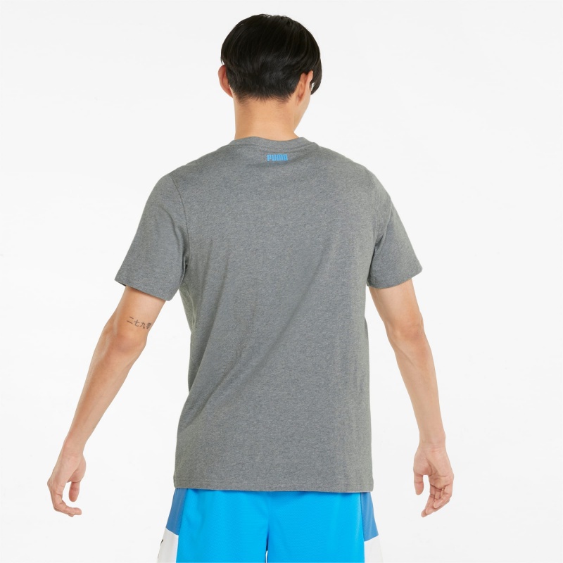 Tee Puma 4th Quarter Basketball Medium Gray Heather | 04739KNTP