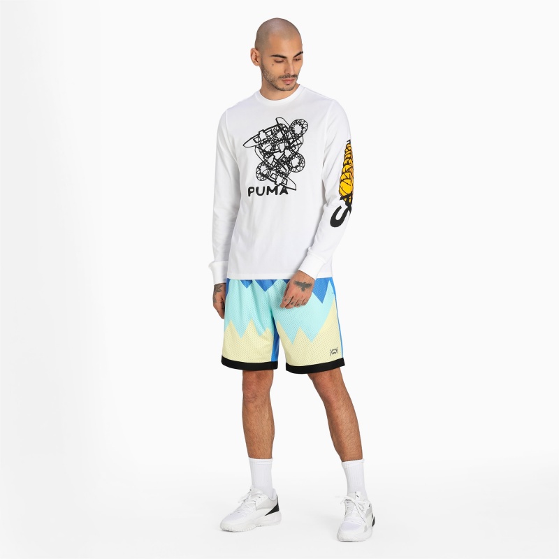 Tee Puma 4th Quarter Long Sleeve Blancos | 18069GVPM