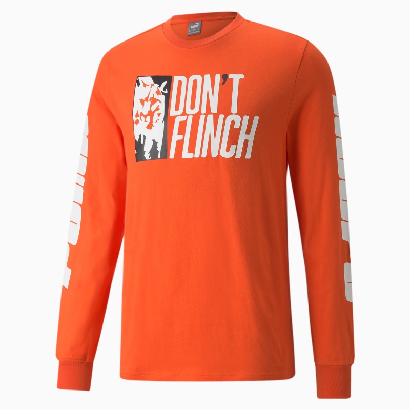 Tee Puma 4th Quarter Long Sleeve Cherry Tomato | 78026AEMG