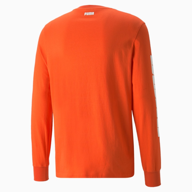 Tee Puma 4th Quarter Long Sleeve Cherry Tomato | 78026AEMG