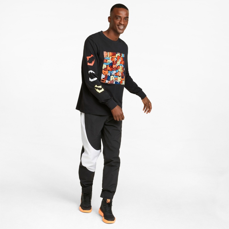 Tee Puma 4th Quarter Long Sleeve Negros | 17435WQAZ
