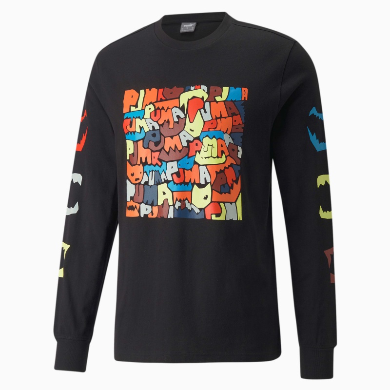 Tee Puma 4th Quarter Long Sleeve Negros | 17435WQAZ