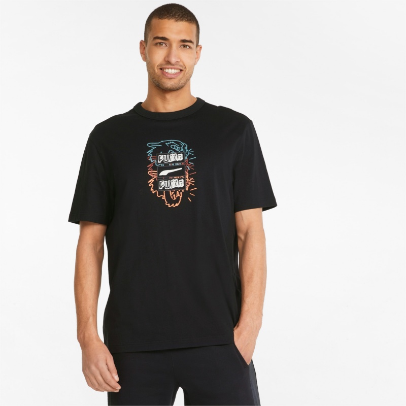 Tee Puma BTL Estampados Negros | 79536VHMP