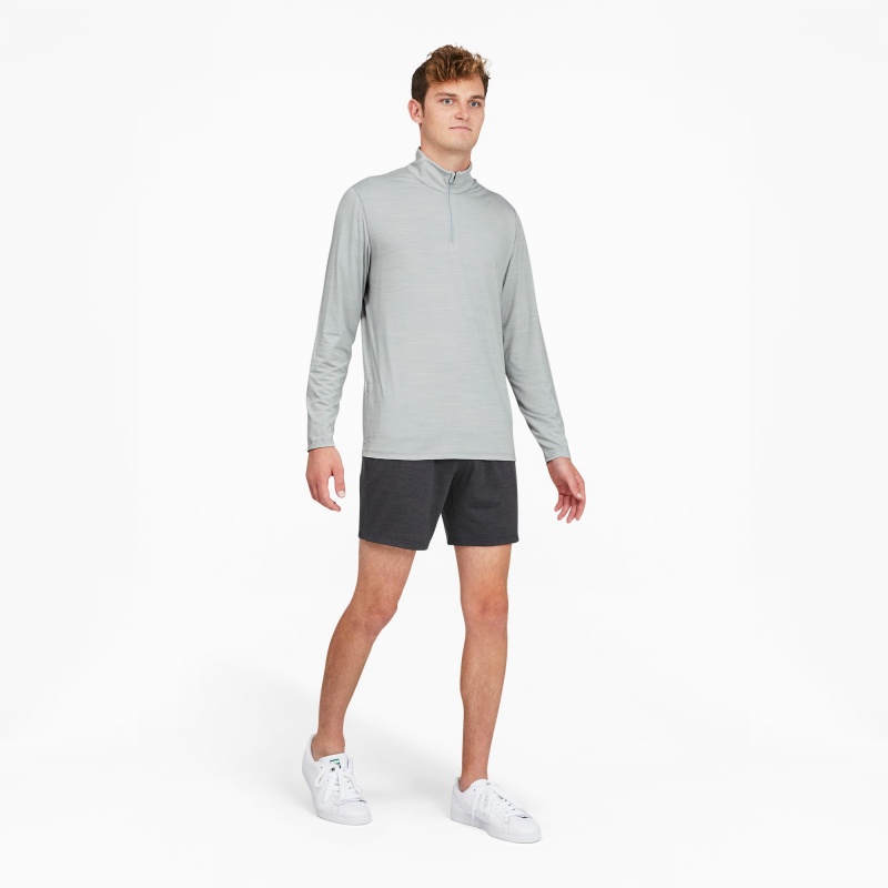 Tee Puma CLOUDSPUN GRYLBL Golf 1/4 Zip High Rise Heather | 27651NEDW