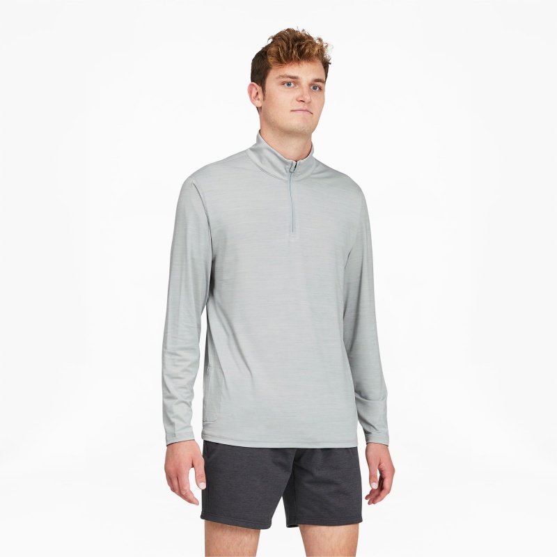 Tee Puma CLOUDSPUN GRYLBL Golf 1/4 Zip High Rise Heather | 27651NEDW