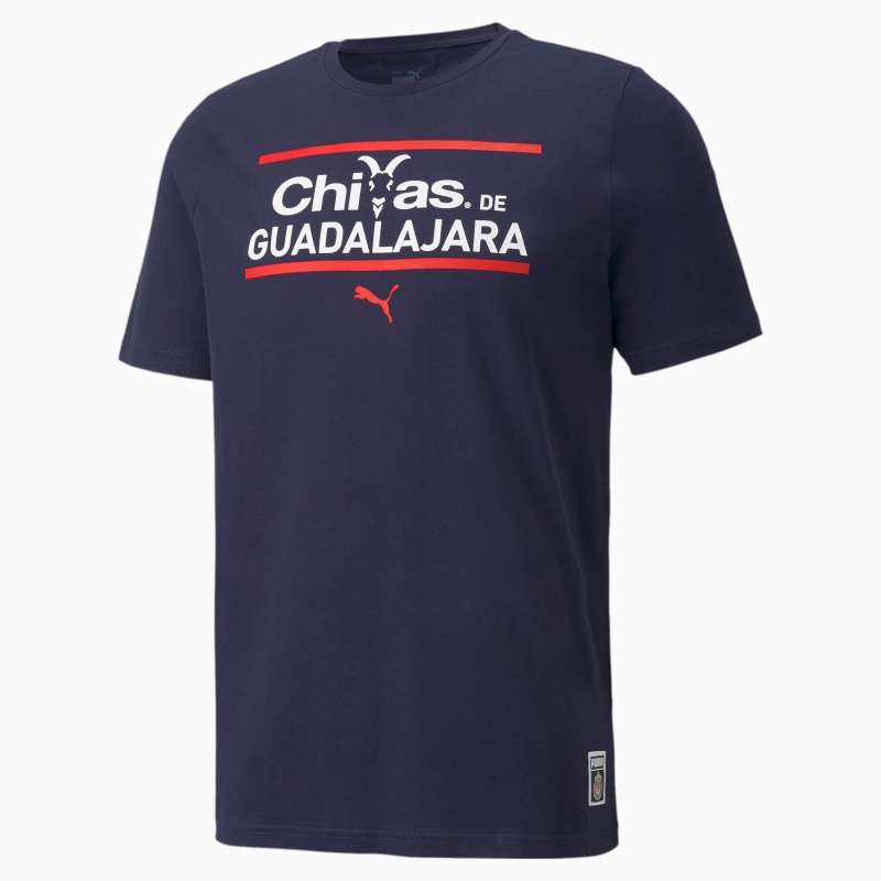 Tee Puma Chivas FtblCore Soccer Blancos | 75634AUHL