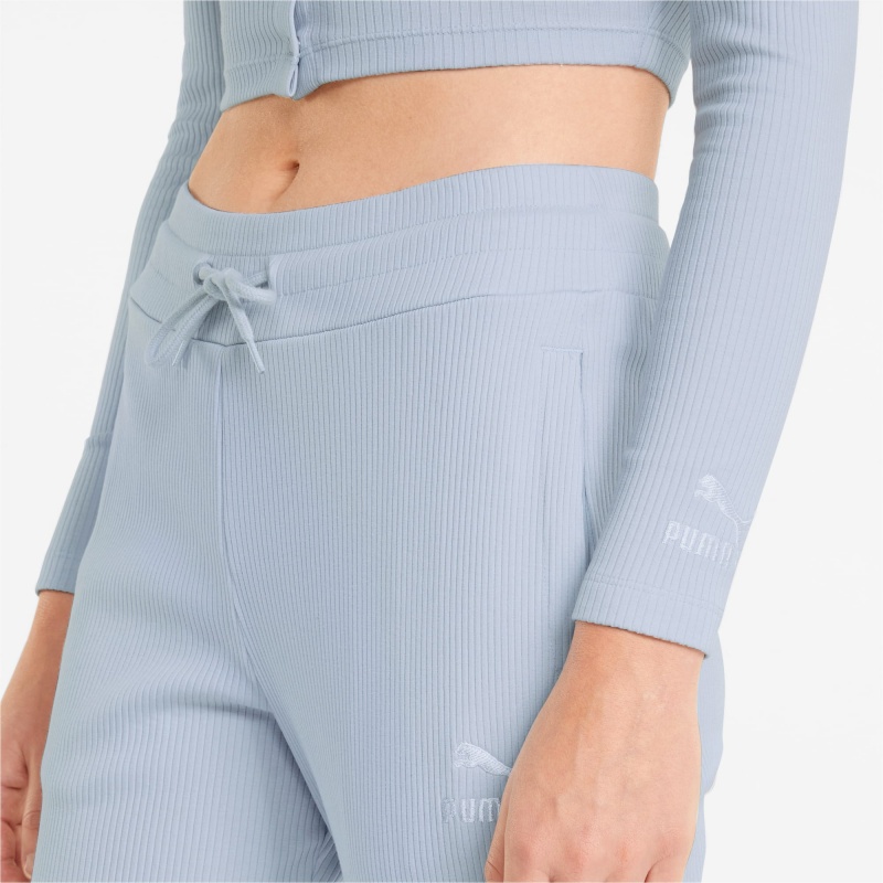 Tee Puma Classics Acanalado Long Sleeve Arctic Ice | 64718AHGY