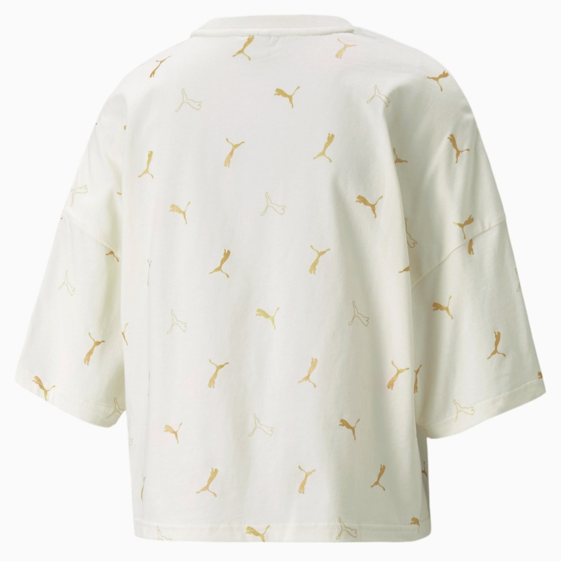 Tee Puma Classics Graphics Printed Ivory Glow | 12546KBQC