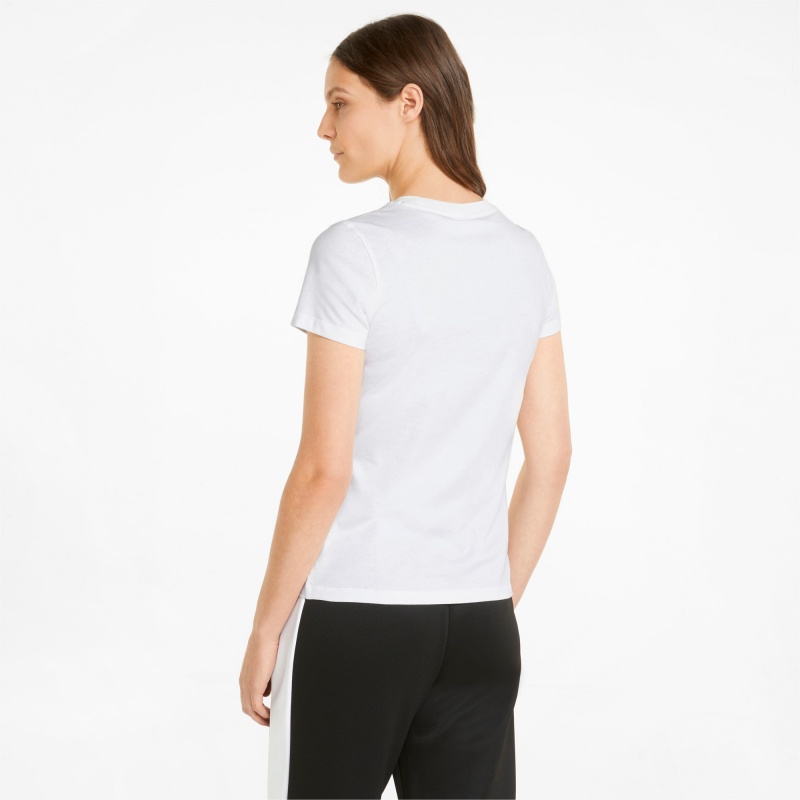 Tee Puma Classics Logo Blancos Plateados | 69124ZXNB