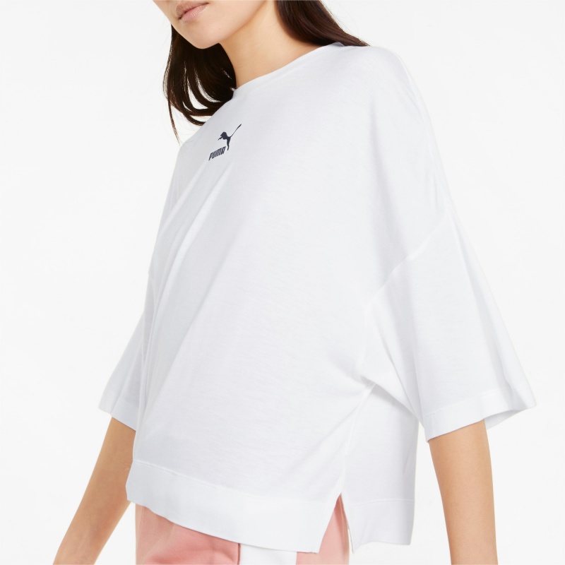 Tee Puma Classics Splitside Blancos | 54968REUV