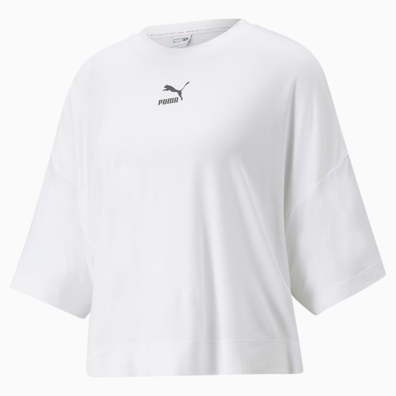 Tee Puma Classics Splitside Blancos | 54968REUV