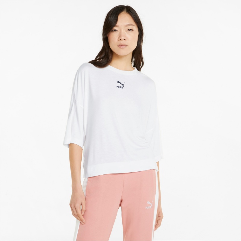 Tee Puma Classics Splitside Blancos | 54968REUV