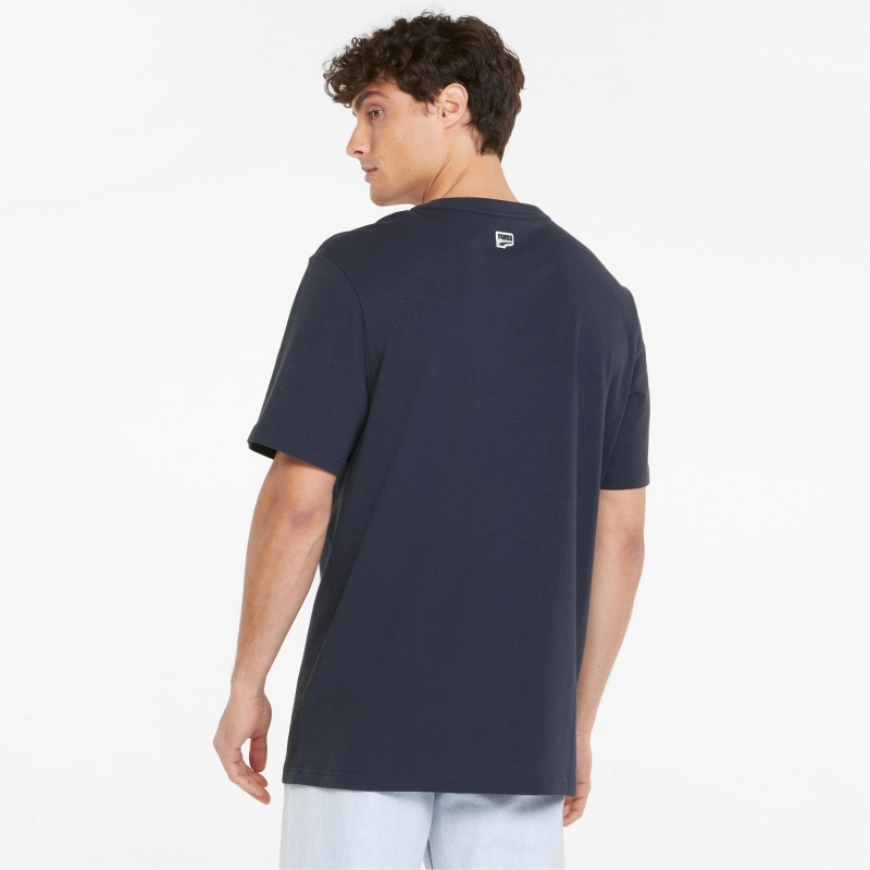 Tee Puma Downtown Logo Crew Neck Parisian Night | 81635XTOB