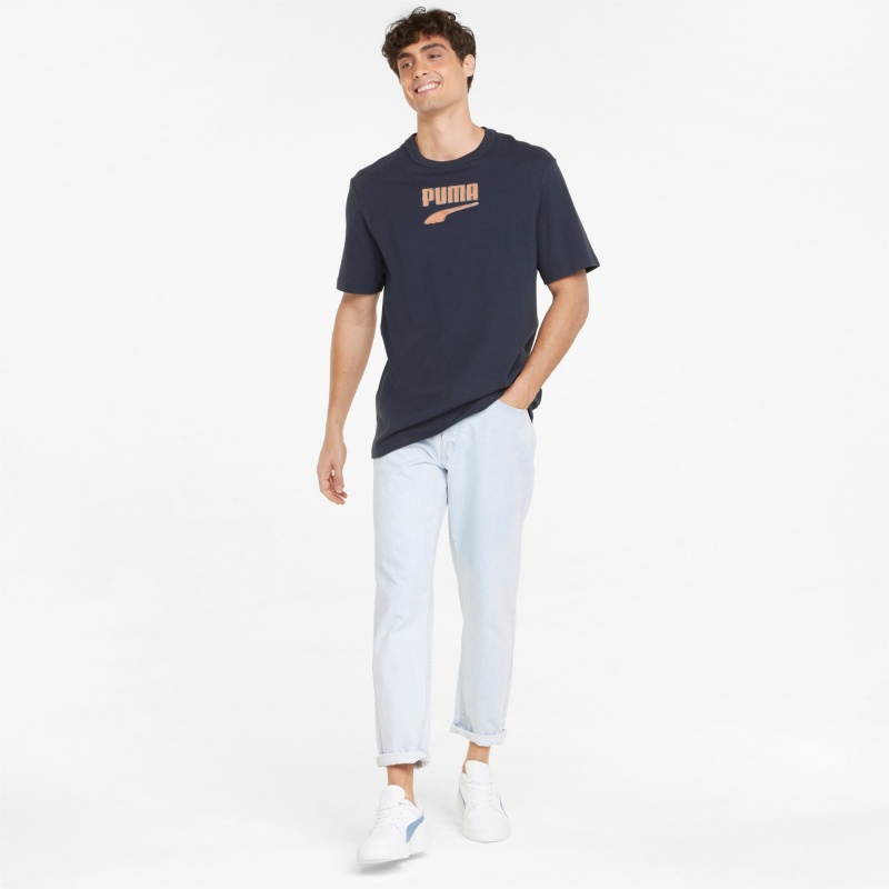Tee Puma Downtown Logo Crew Neck Parisian Night | 81635XTOB