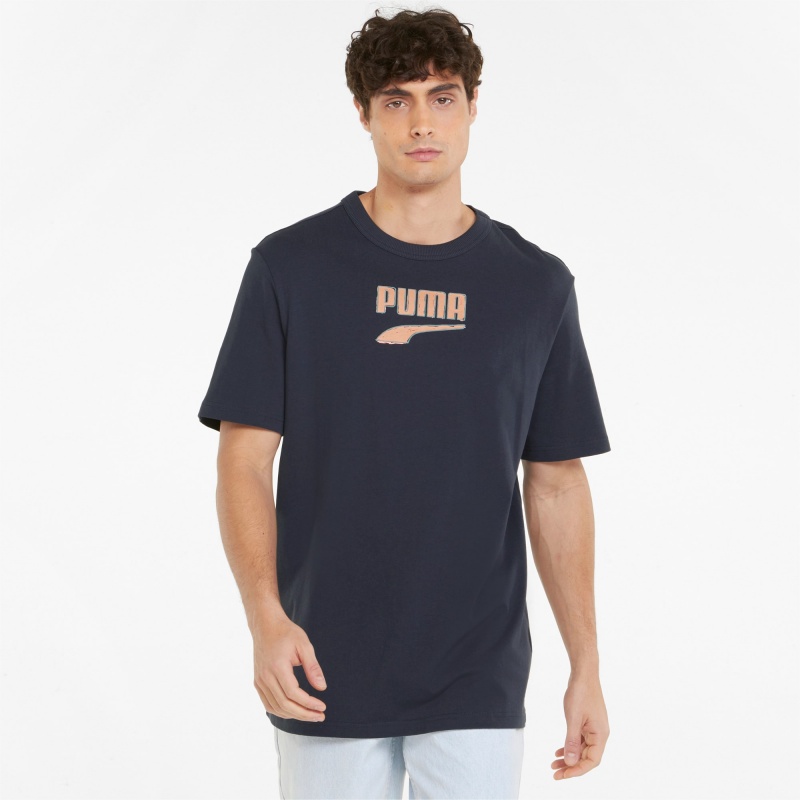 Tee Puma Downtown Logo Crew Neck Parisian Night | 81635XTOB