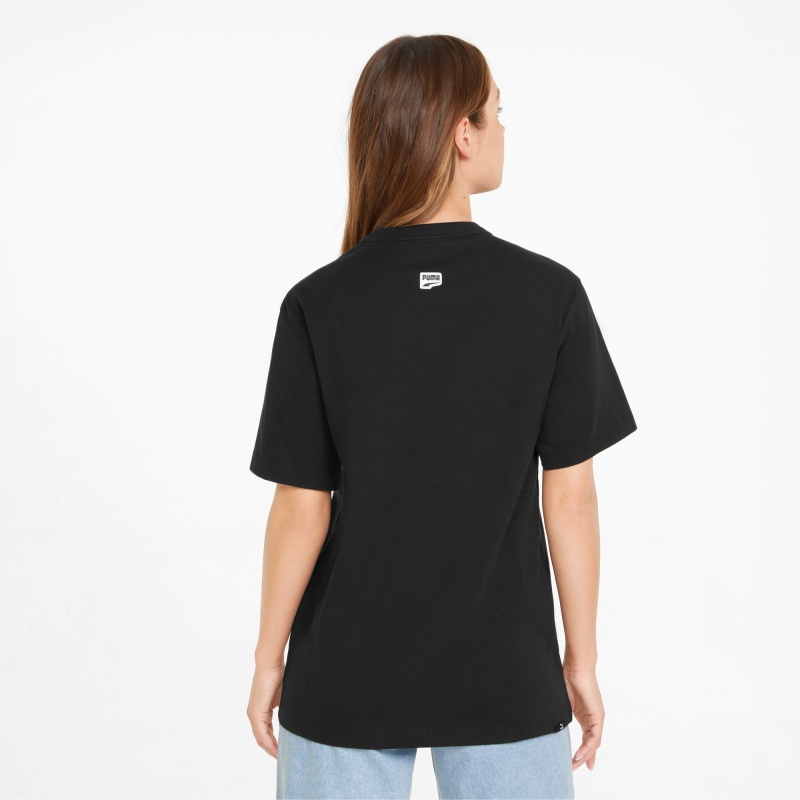 Tee Puma Downtown Relaxed Estampados Negros | 68175NZLK
