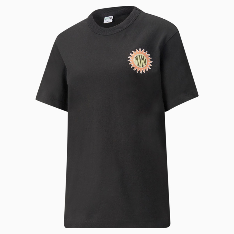 Tee Puma Downtown Relaxed Estampados Negros | 68175NZLK