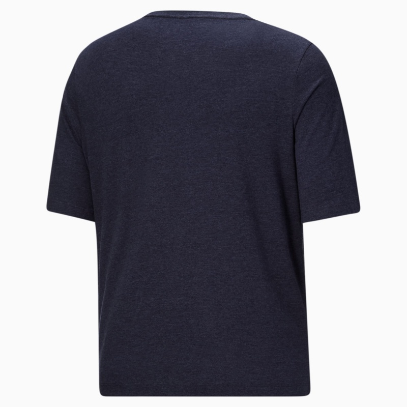 Tee Puma Essentials Heathe BT Peacoat | 89472XMBW