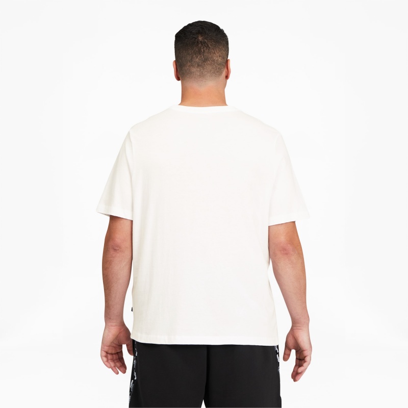 Tee Puma Essentials Logo BT Blancos Azules | 28401POKH