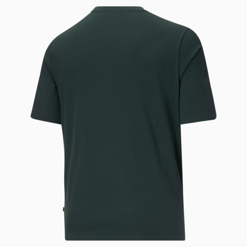 Tee Puma Essentials Logo BT Verdes Blancos | 25831UKTV