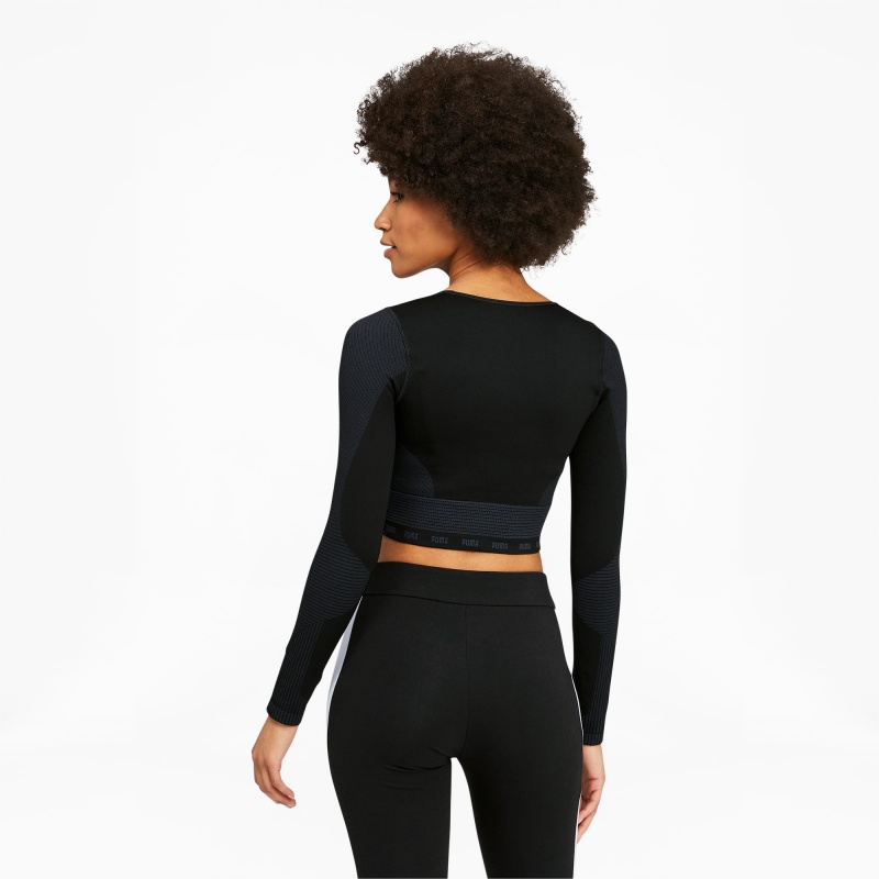 Tee Puma FORMKNIT SEAMLESS Long Sleeve Entrenamiento Negros | 16480PSHO