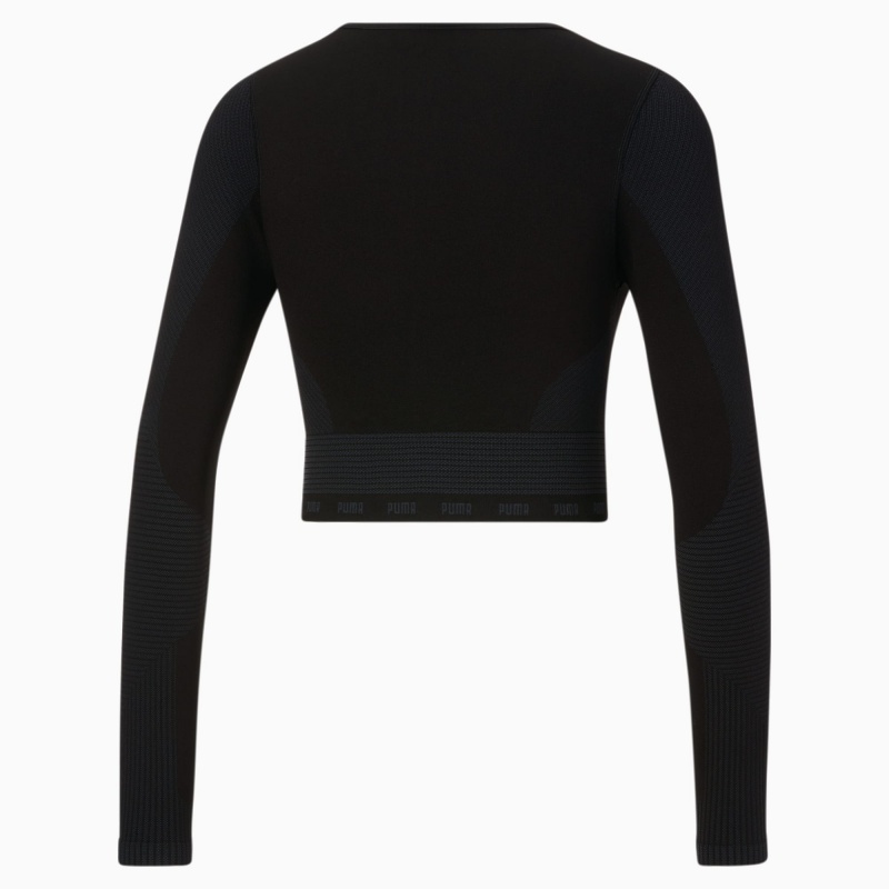 Tee Puma FORMKNIT SEAMLESS Long Sleeve Entrenamiento Negros | 16480PSHO