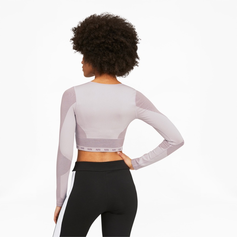 Tee Puma FORMKNIT SEAMLESS Long Sleeve Entrenamiento Lavanda | 50613QFEA