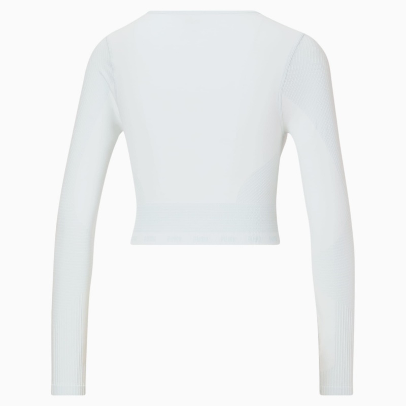 Tee Puma FORMKNIT SEAMLESS Long Sleeve Wo Entrenamiento Azules Blancos | 50317KZFN