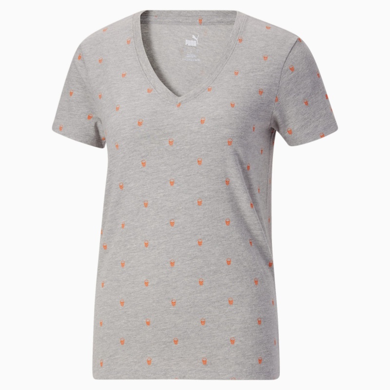 Tee Puma Halloween V-Neck Azules | 70534WQPB