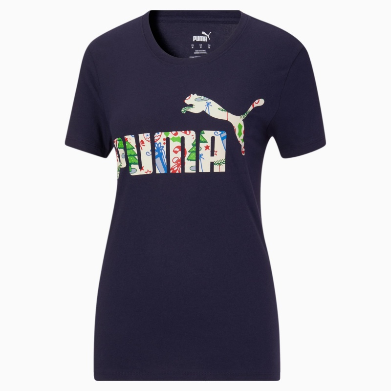Tee Puma Holiday Fill Peacoat | 93614KMTU