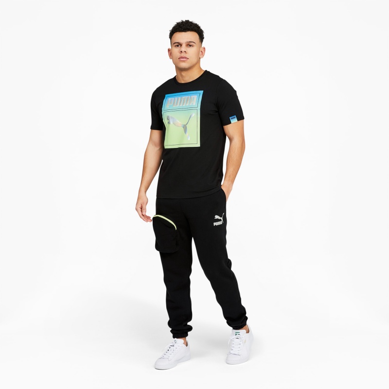 Tee Puma Lightsense Box Logo Negros | 36829ANLB