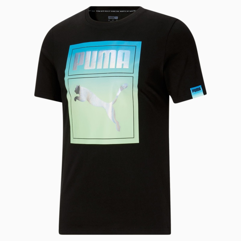 Tee Puma Lightsense Box Logo Negros | 36829ANLB