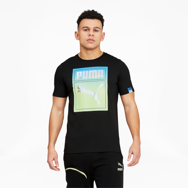 Tee Puma Lightsense Box Logo Negros | 36829ANLB