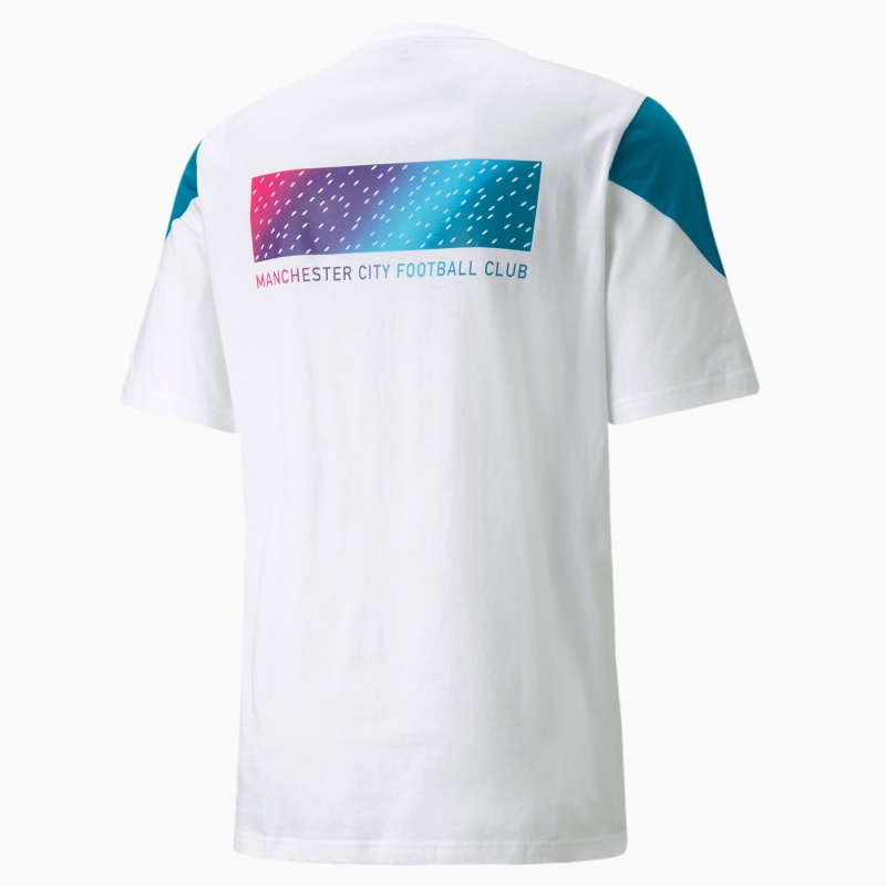 Tee Puma Manchester City FtblCulture Soccer Blancos | 10948UNCY