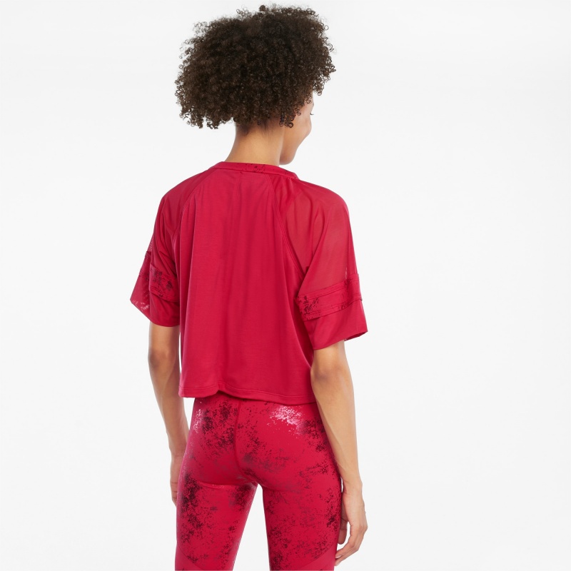 Tee Puma Moda Luxe Raglan Entrenamiento Rojos | 57204QMTK