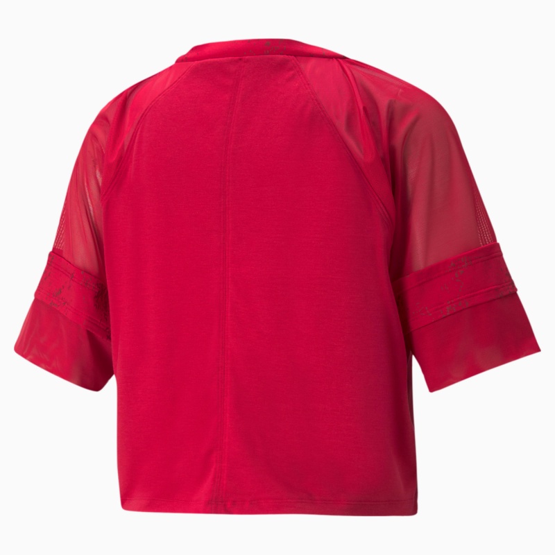 Tee Puma Moda Luxe Raglan Entrenamiento Rojos | 57204QMTK