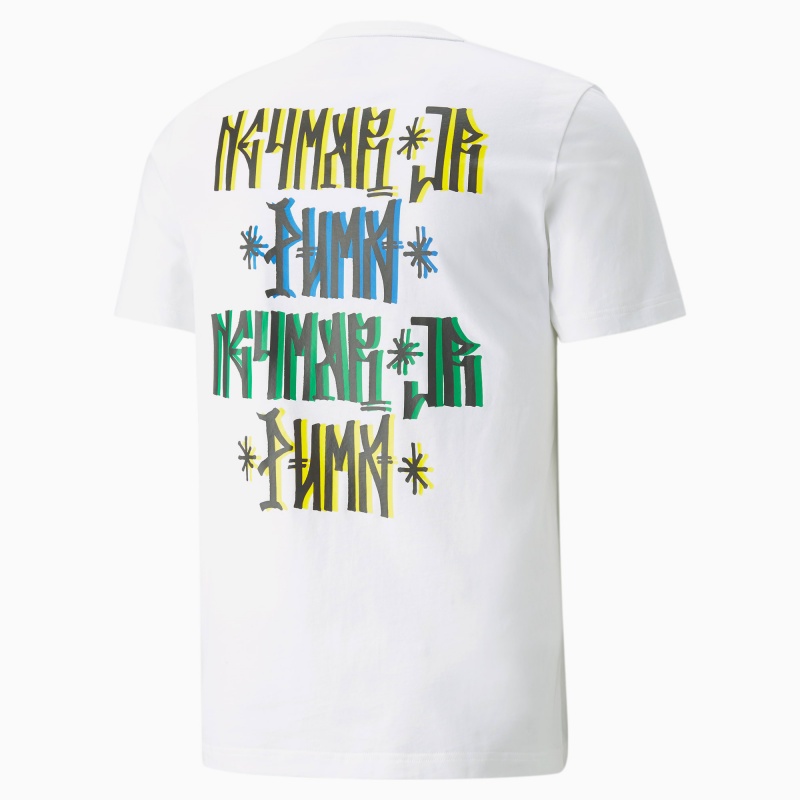 Tee Puma Neymar Jr Soccer Blancos | 64978BSZR