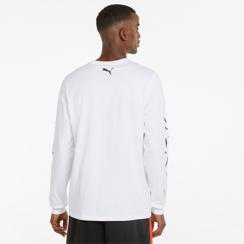 Tee Puma One of One Long Sleeve Basketball Blancos | 93514CBWI