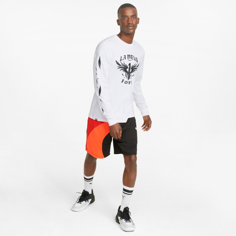 Tee Puma One of One Long Sleeve Basketball Blancos | 93514CBWI